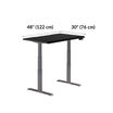 Electric Standing Desk with ComfortEdge in 48x30 Black is 30 inches deep and 48 inches wide